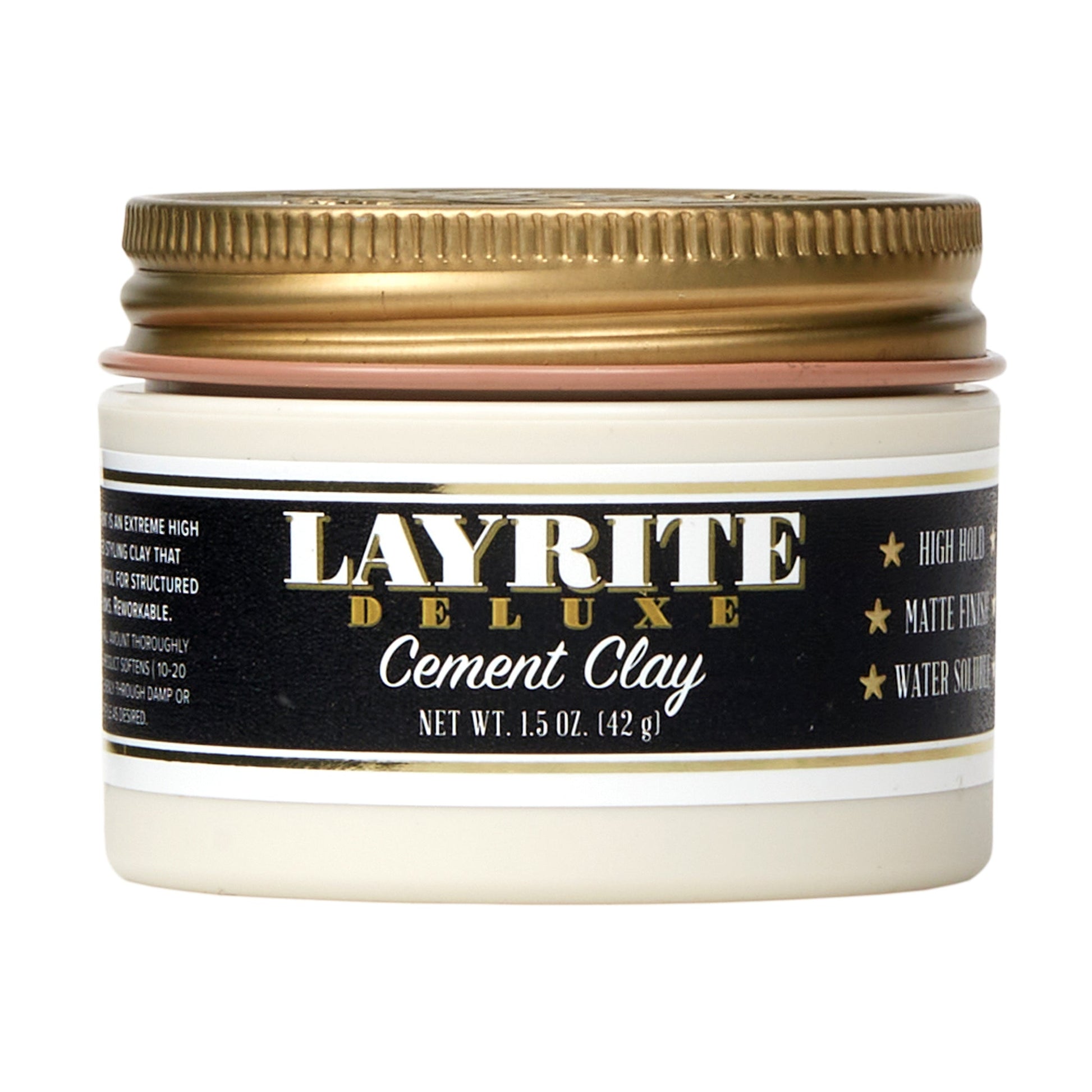 Layrite Deluxe Cement Clay: Extreme Hold Matte Finish Styling Hair Clay