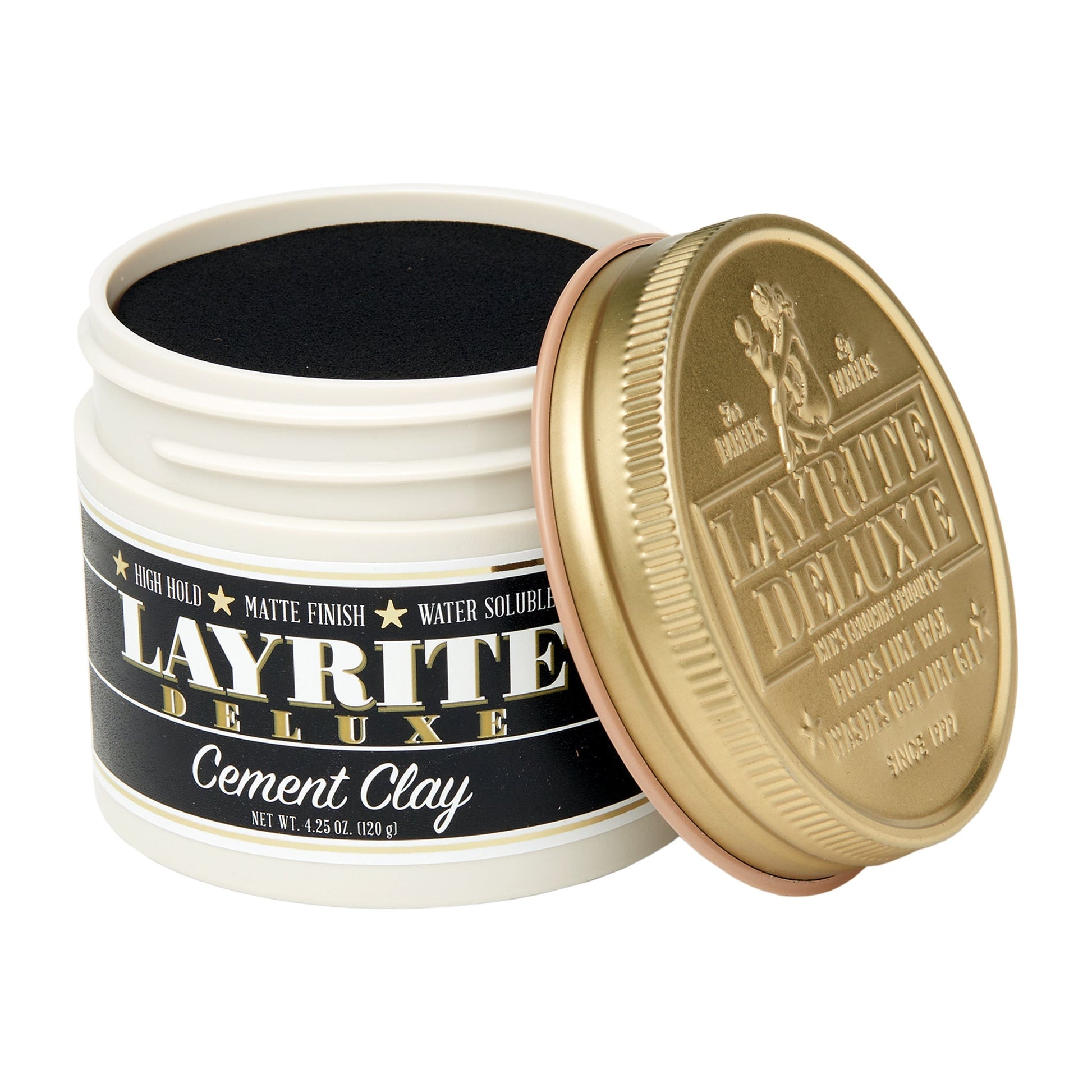 Layrite Deluxe Cement Clay: Extreme Hold Matte Finish Styling Hair Clay