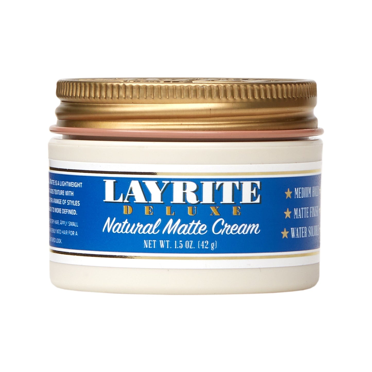 Layrite Natural Matte Cream: Flexible Hold, Lightweight, Matte Finish, Reworkable Styling