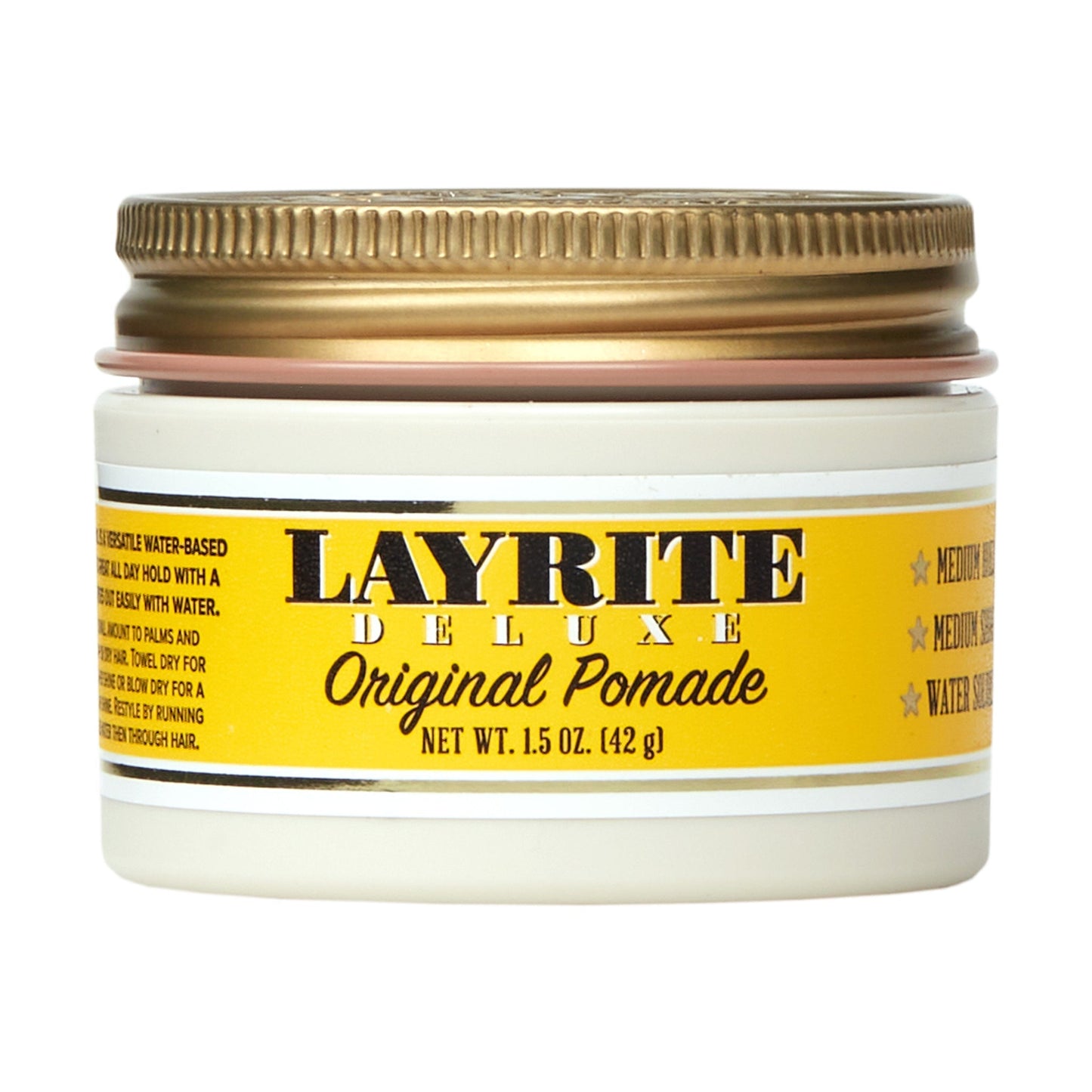 Layrite Original Water-Based Pomade: Medium Hold, Natural Finish, Easy Wash Out