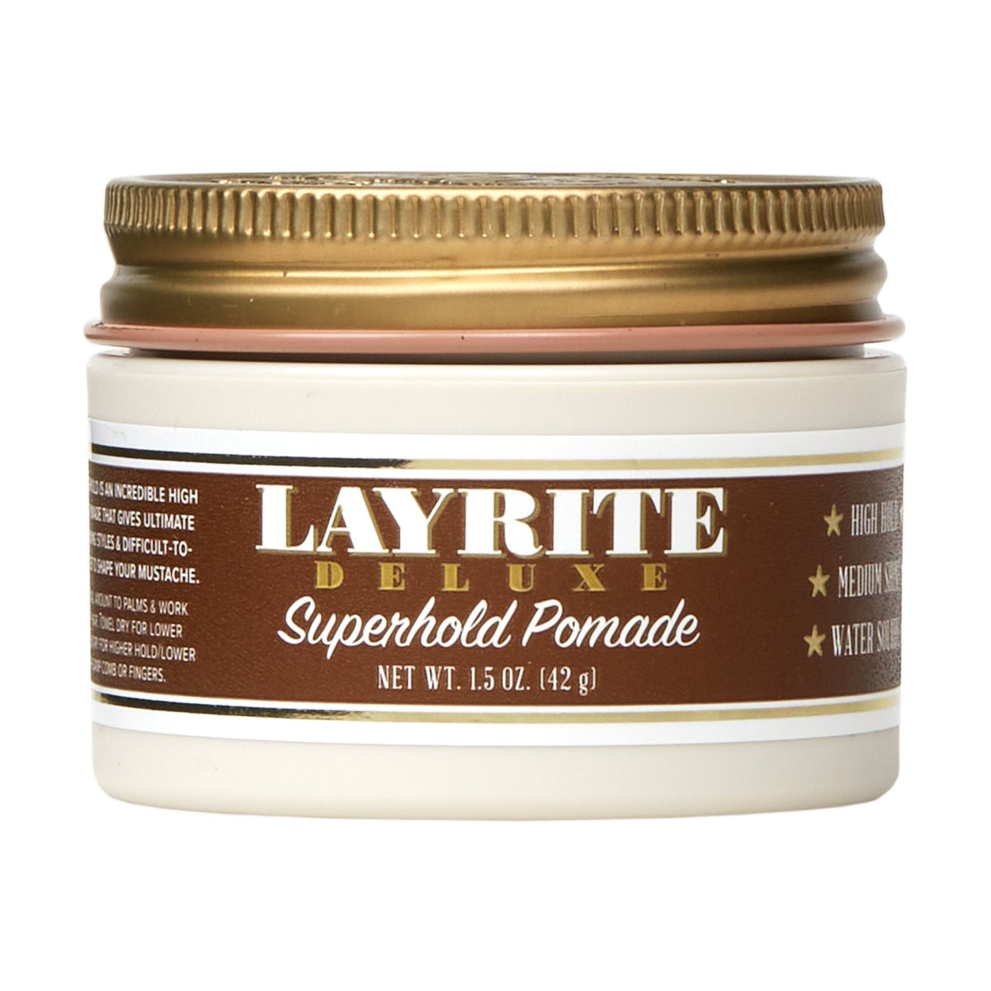 Layrite Deluxe Superhold Pomade: Ultimate Water-Based Hair Styling for Unruly Hair