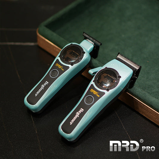 MRD Pro HC-999 Professionell Hårtrimmer, Höghastighetsmotor, 440C Stål, Aqua Blue