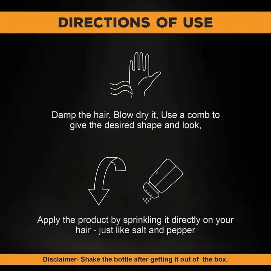 Nishman Hair Styling Powder: Instant Volume, Matte Finish, Strong Hold, 0.7 oz