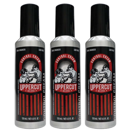 Uppercut Control Cream 120ml 3-Pack: Lightweight Curl Enhancer & Styling Solution