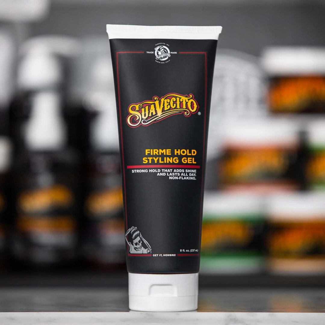 Suavecito Firme Hold Styling Gel: Strong, Alcohol-Free, High-Shine Hair Control