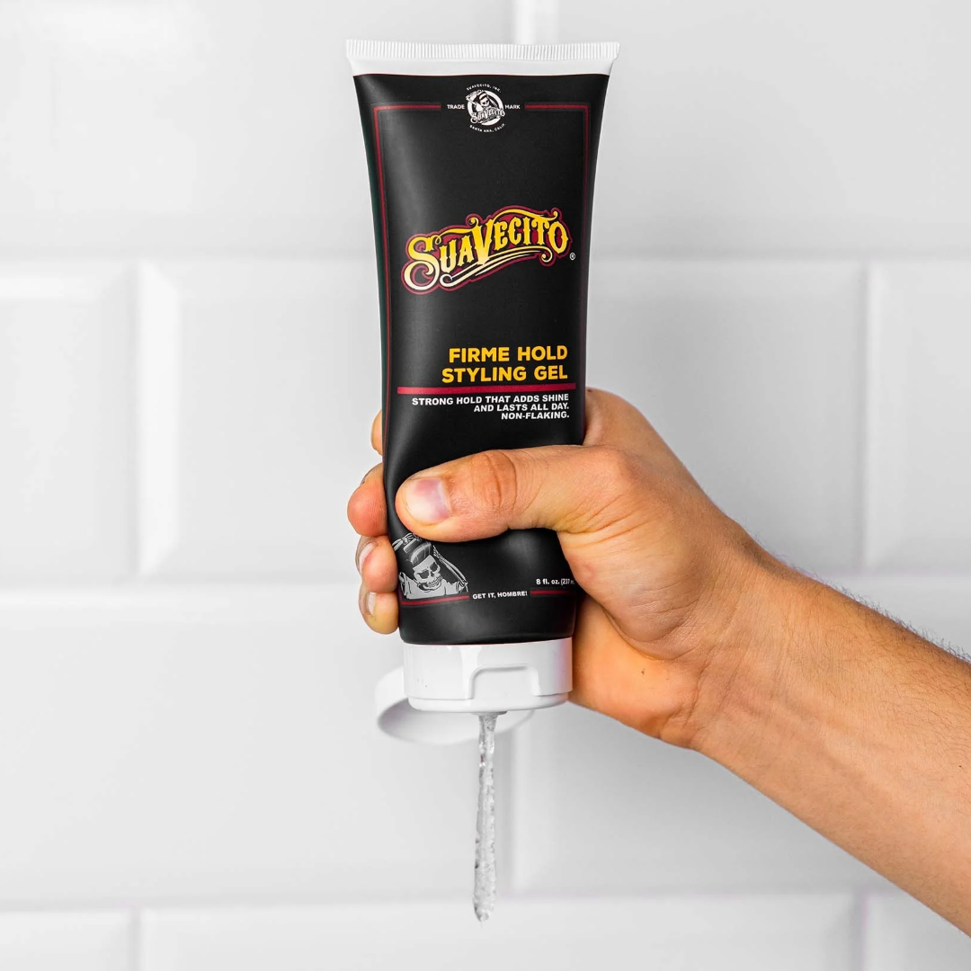 Suavecito Firme Hold Styling Gel: Strong, Alcohol-Free, High-Shine Hair Control