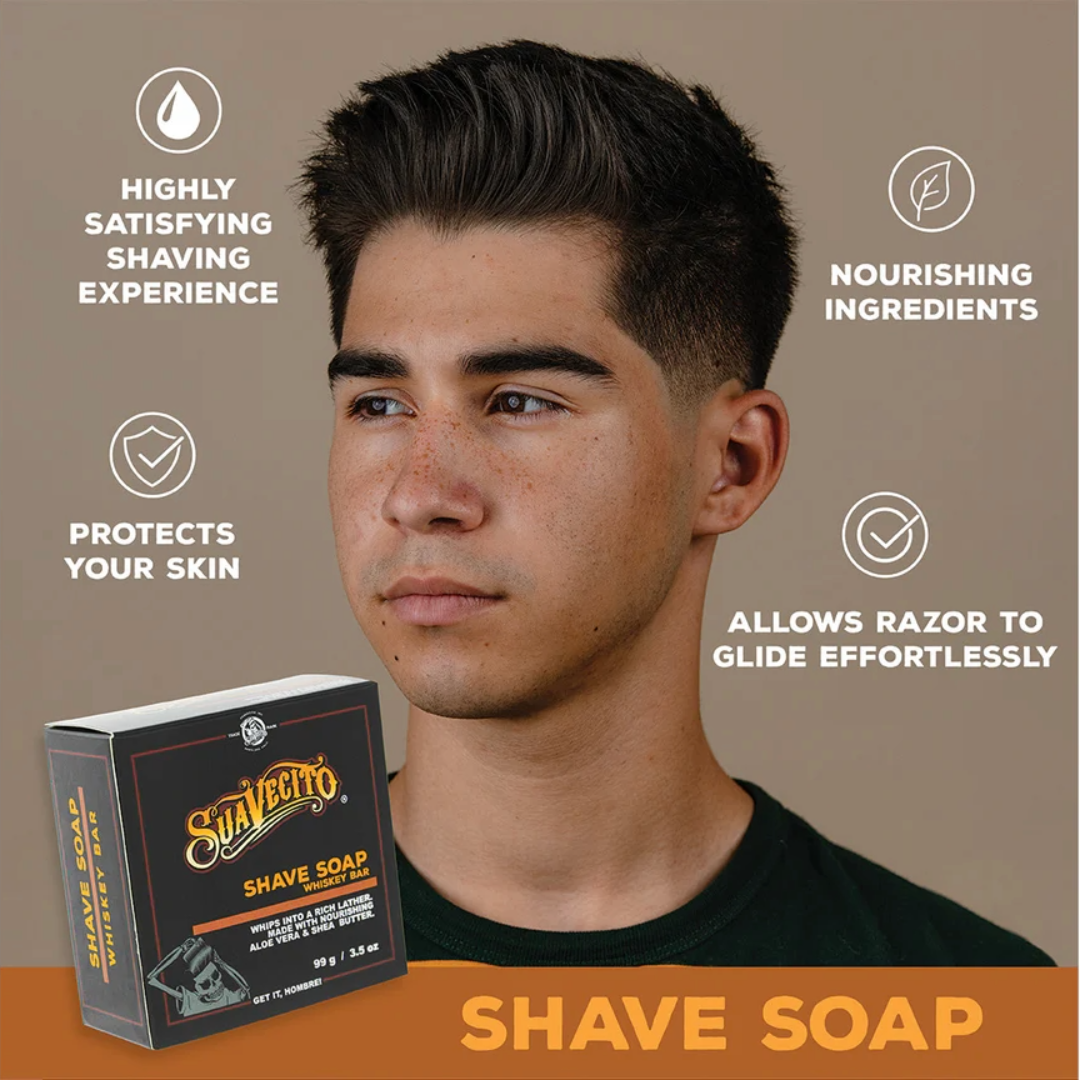Suavecito Premium Whiskey Bar Shave Soap: Smooth, Effortless Grooming Experience