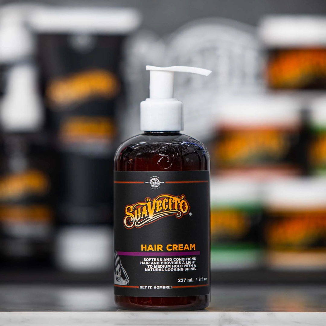 Suavecito Classic Styling Hair Cream: Light Hold, Natural Shine, Conditioning, Reworkable
