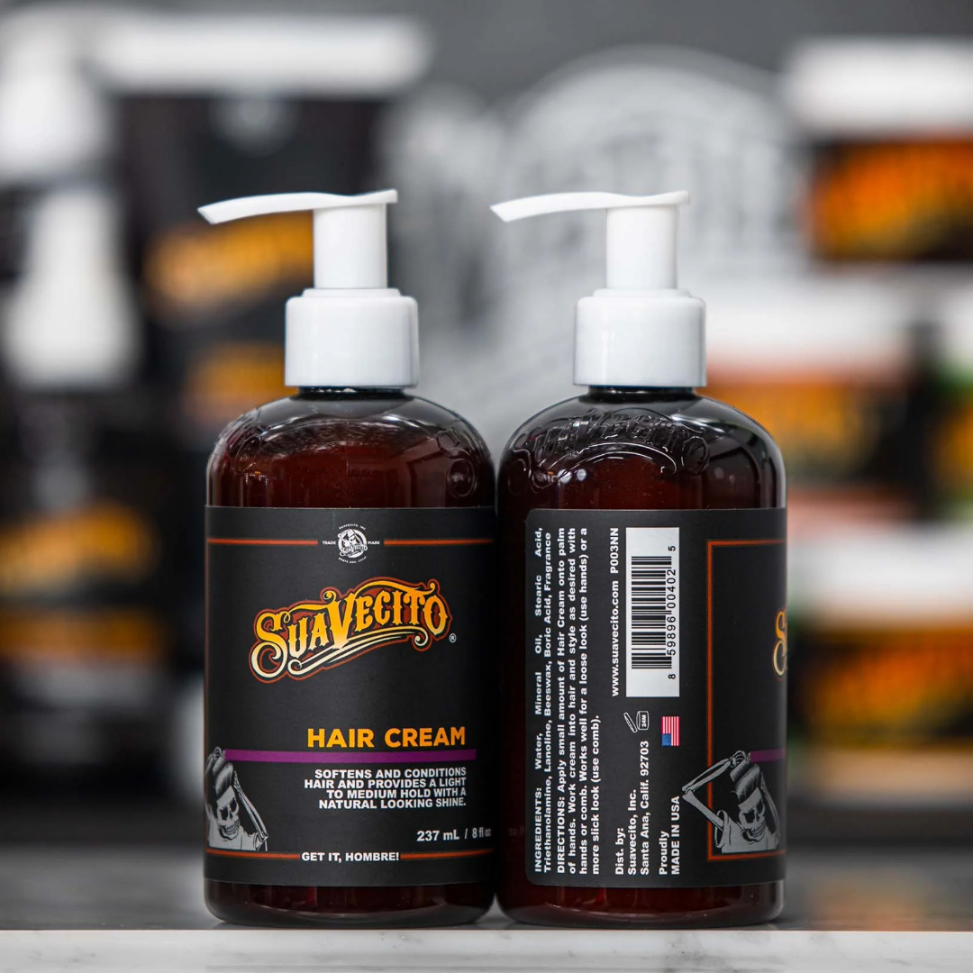 Suavecito Classic Styling Hair Cream: Light Hold, Natural Shine, Conditioning, Reworkable