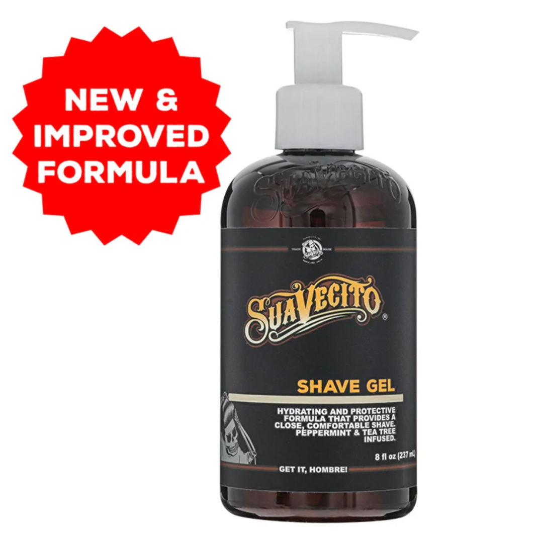 Suavecito Smooth Glide Shave Gel: Peppermint Tea Tree Formula, 8 fl oz