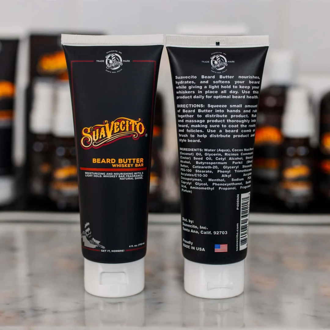 Suavecito Whiskey Bar Beard Butter: Nourishing, Hydrating, Softening, Light Hold