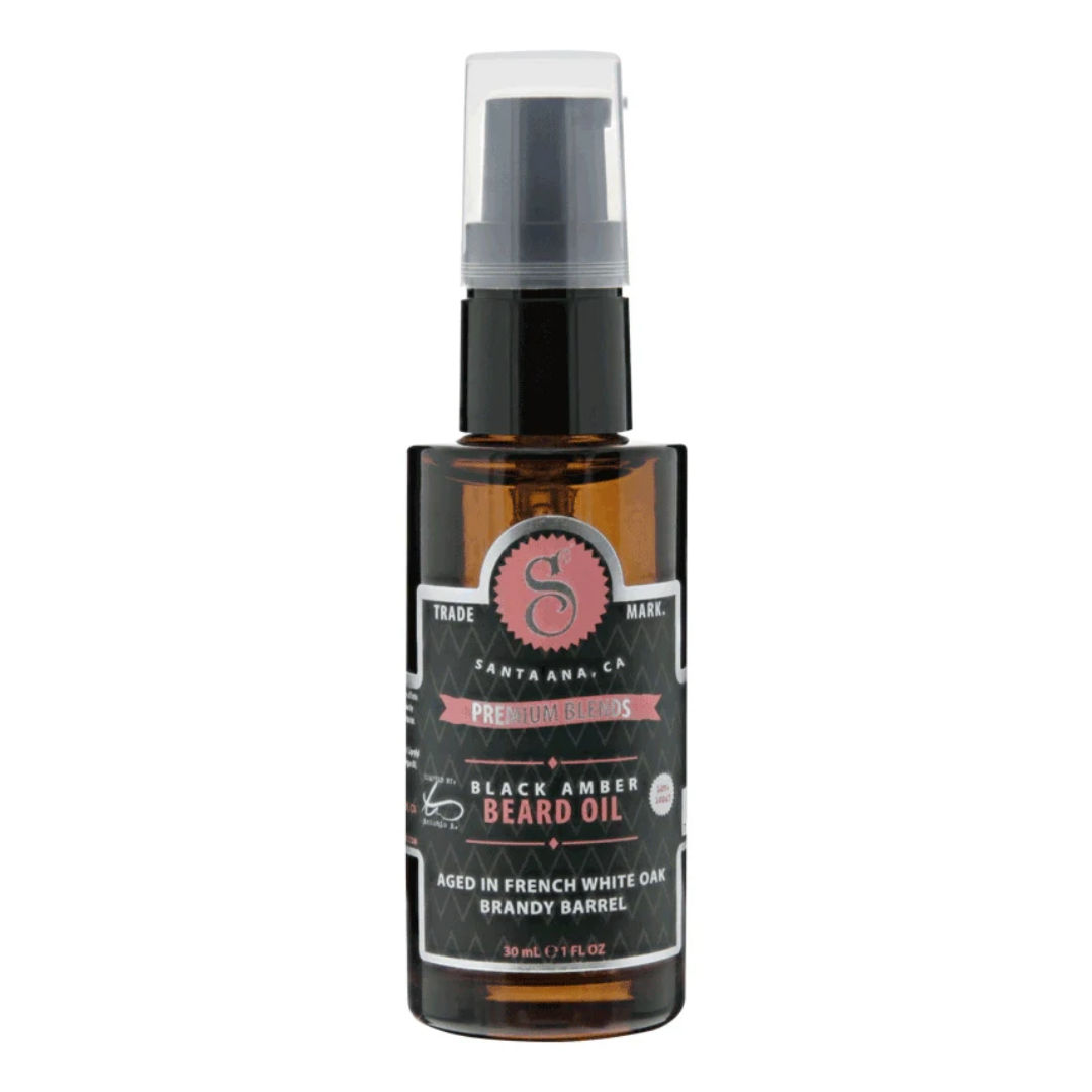 Suavecito Premium Black Amber Beard Oil: Organic Argan, Softens & Tames Frizz