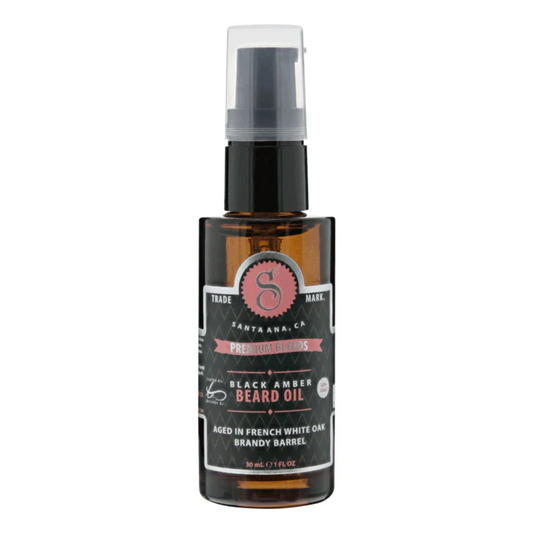 Suavecito Premium Black Amber Beard Oil: Organic Argan, Softens & Tames Frizz