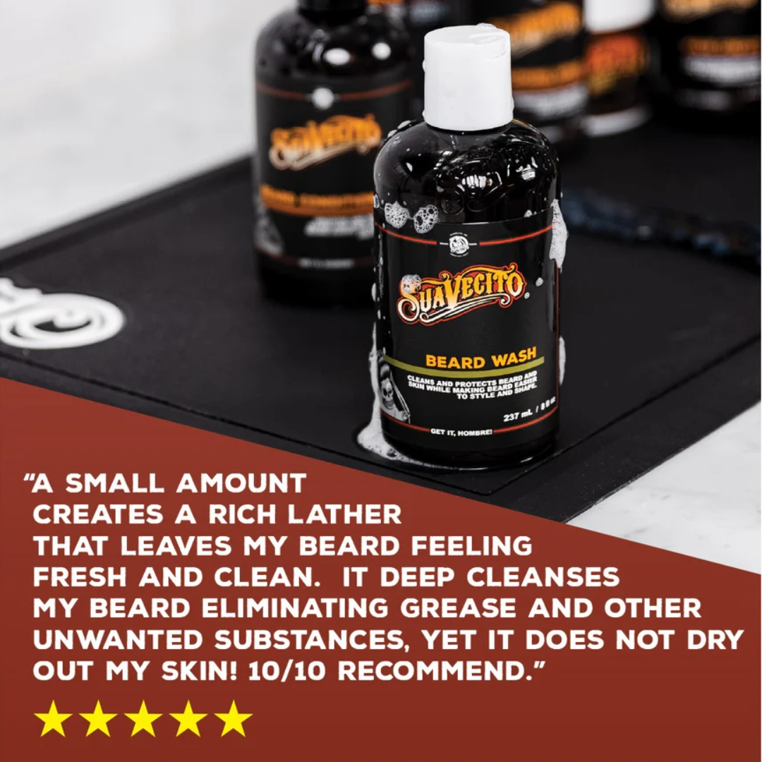 Suavecito Premium Beard Wash: Deep Cleansing, Softening, and Styling for Men