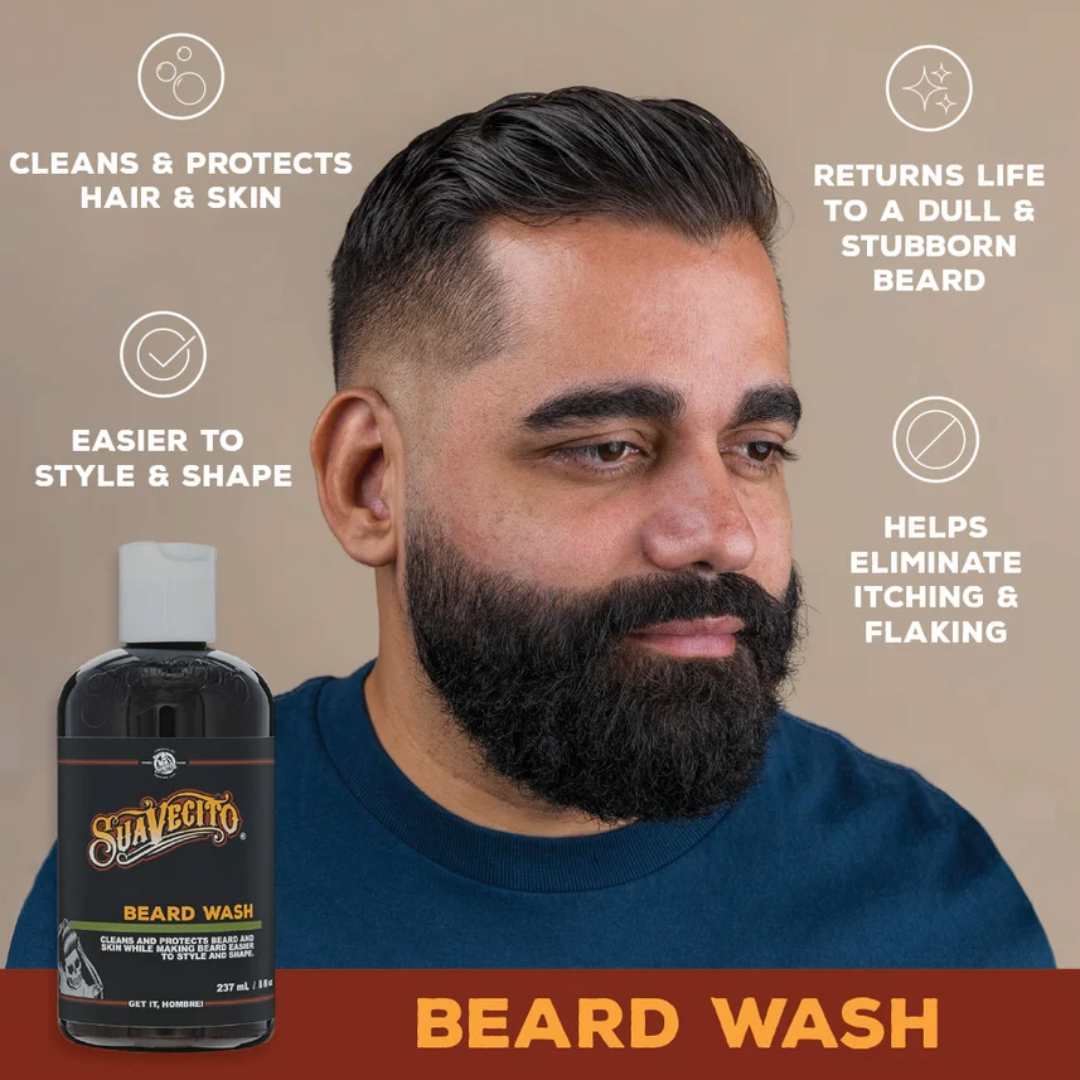 Suavecito Premium Beard Wash: Deep Cleansing, Softening, and Styling for Men
