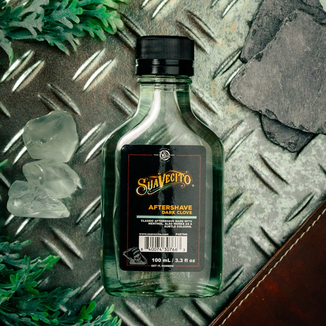 Suavecito Dark Clove Aftershave: Soothing, Hydrating, Refreshing Post-Shave Balm 3.4 fl oz
