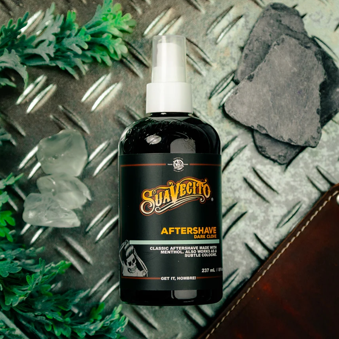 Suavecito Dark Clove Aftershave: Soothing, Hydrating, Irritation-Reducing Post-Shave Balm 8oz