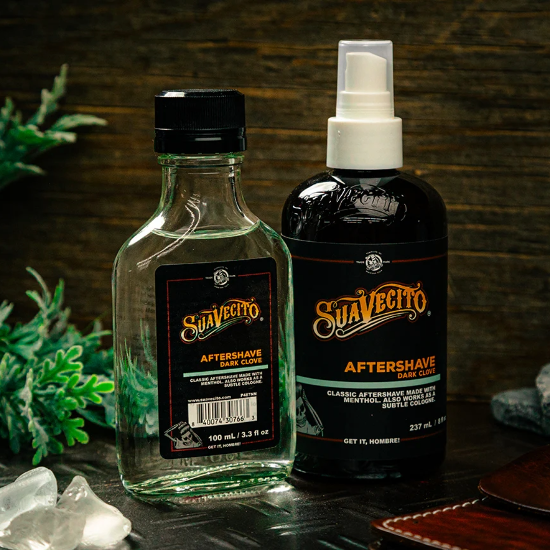 Suavecito Dark Clove Aftershave: Soothing, Hydrating, Irritation-Reducing Post-Shave Balm 8oz