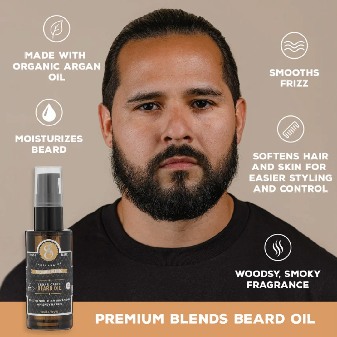 Suavecito Premium Blends Cedar Cabin Beard Oil: Softens, Nourishes, Styles Facial Hair