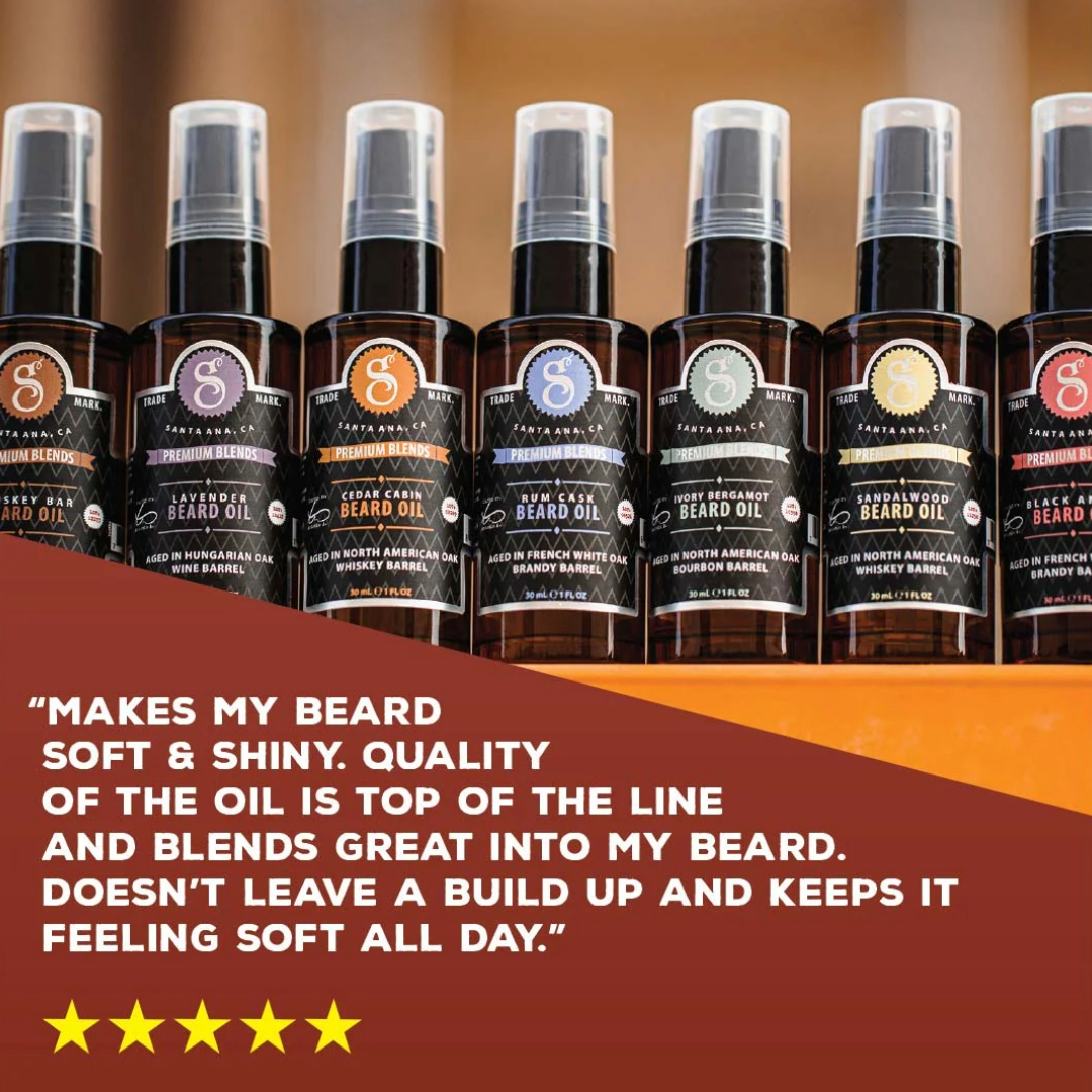 Suavecito Premium Blends Cedar Cabin Beard Oil: Softens, Nourishes, Styles Facial Hair