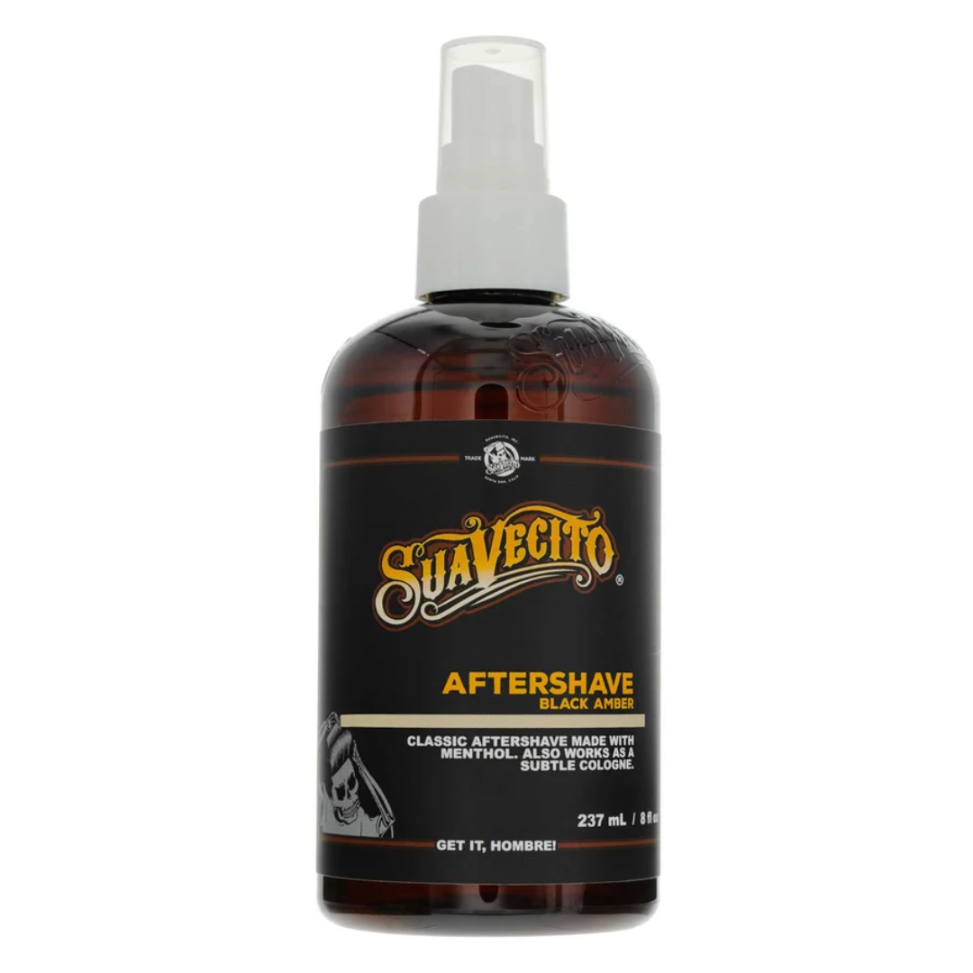 Suavecito Black Amber Aftershave: Soothing, Refreshing Post-Shave Skin Care