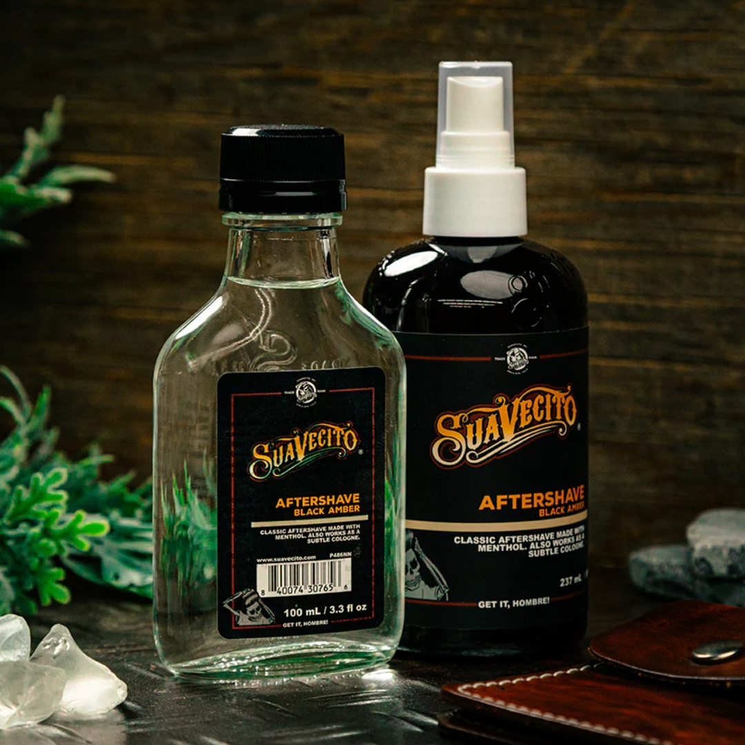 Suavecito Black Amber Aftershave: Soothing, Refreshing Post-Shave Skin Care