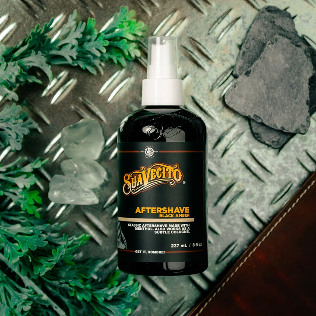 Suavecito Black Amber Aftershave: Soothing, Refreshing Post-Shave Skin Care