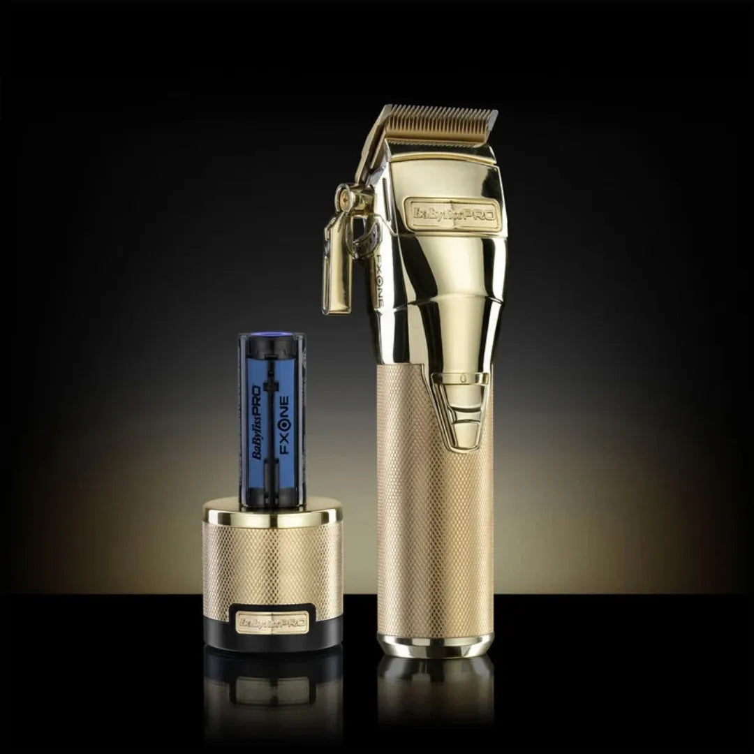 BaBylissPRO FXONE Gold All-Metal Professional Hair Clipper – Cordless, Powerful, Precise