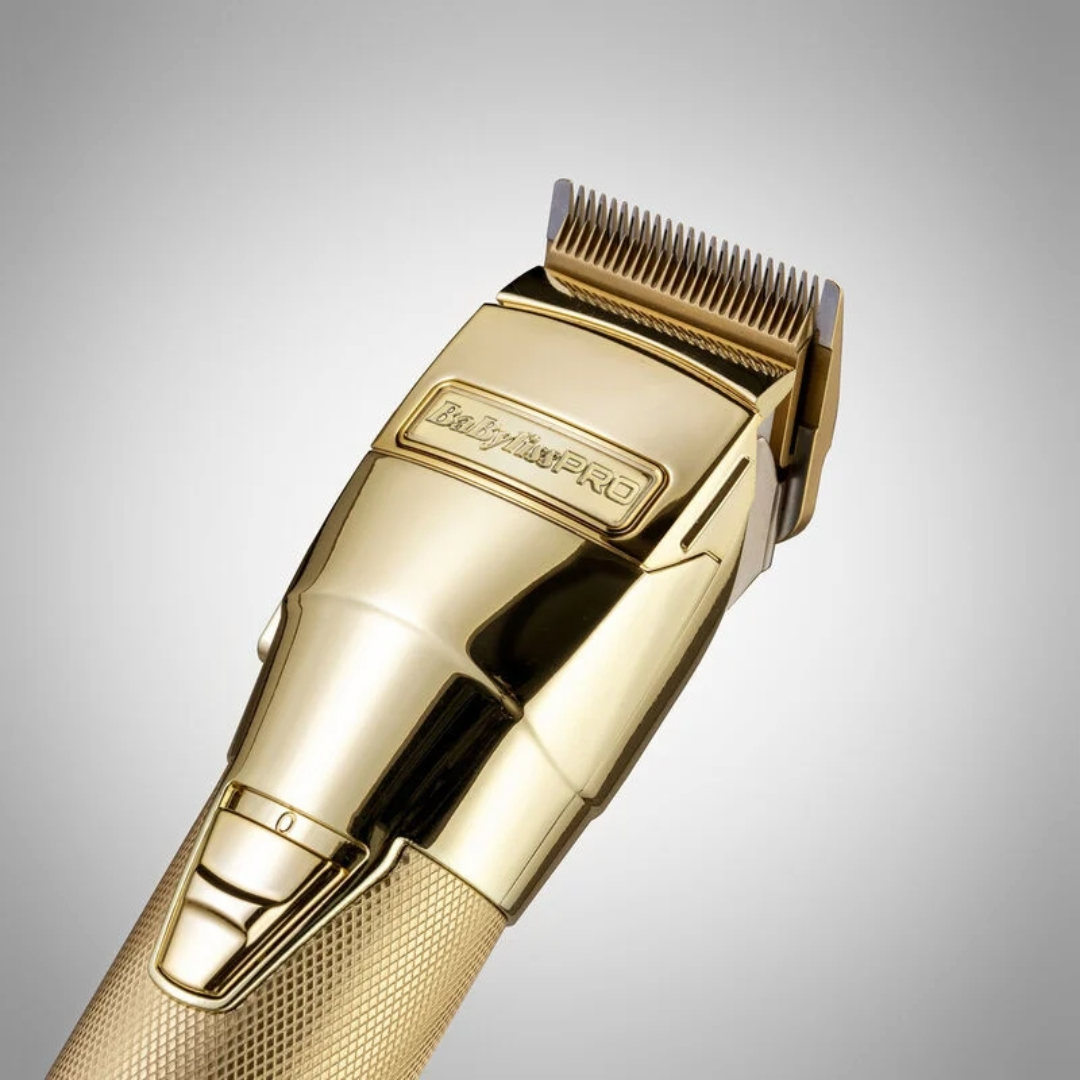 BaBylissPRO FXONE Gold All-Metal Professional Hair Clipper – Cordless, Powerful, Precise