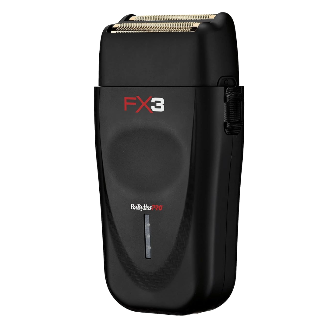 BaBylissPRO FX3 Black Cordless Foil Shaver - High-Torque Engine, 3-Hour Runtime