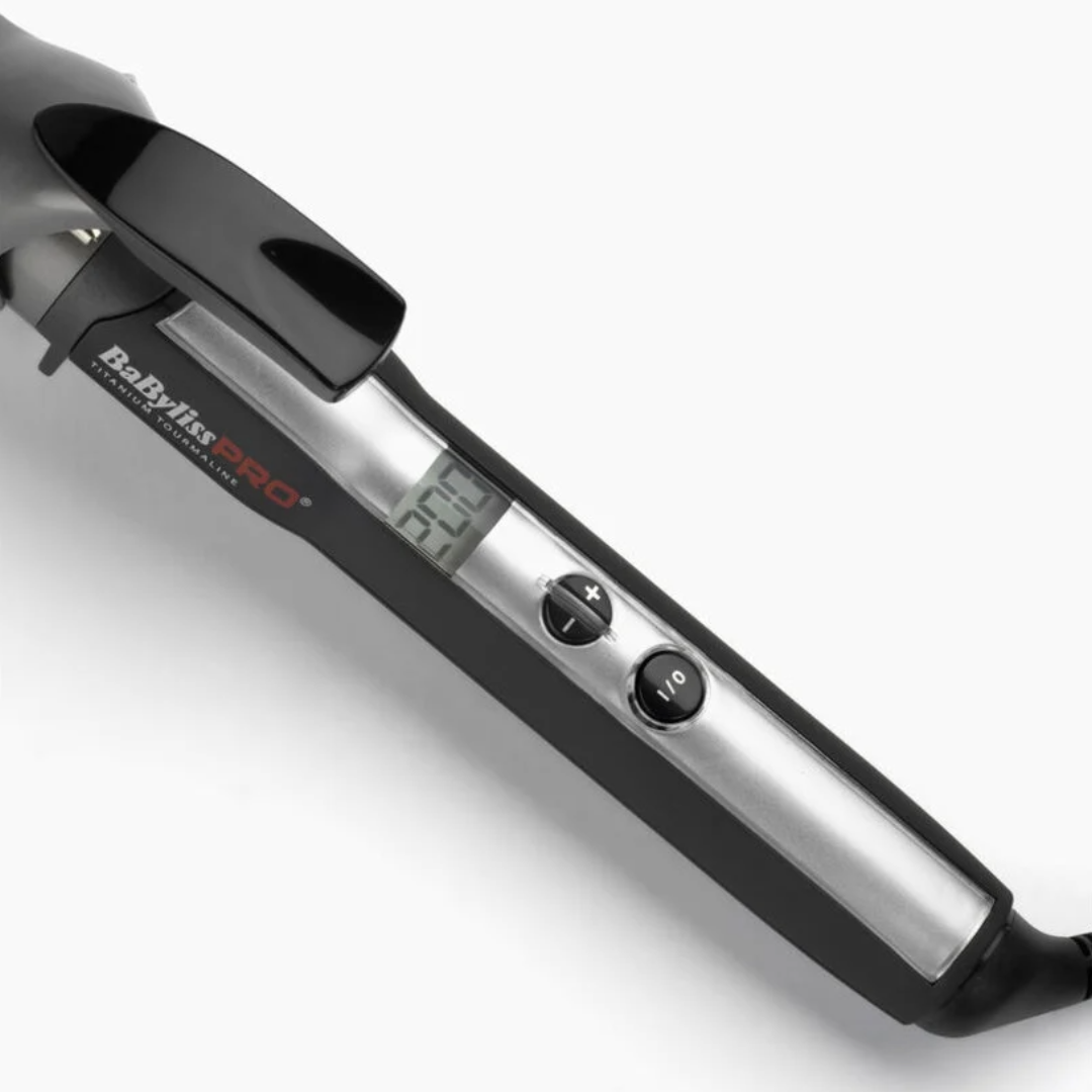 BaBylissPRO 25mm Titanium-Tourmaline Curl Definer Professional Curling Iron for Defined Curls