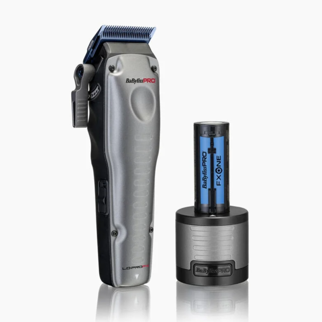 BaBylissPRO FXONE Lo-Pro Grey Clipper: Precision Fade, Removable Battery, Professional Performance