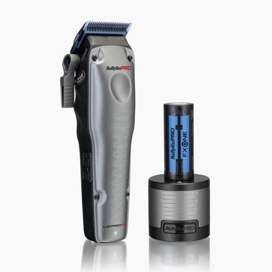 BaBylissPRO FXONE Lo-Pro Grey Clipper: Precision Fade, Removable Battery, Professional Performance