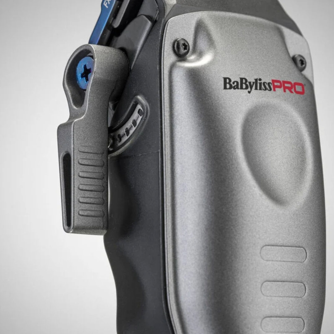 BaBylissPRO FXONE Lo-Pro Grey Clipper: Precision Fade, Removable Battery, Professional Performance