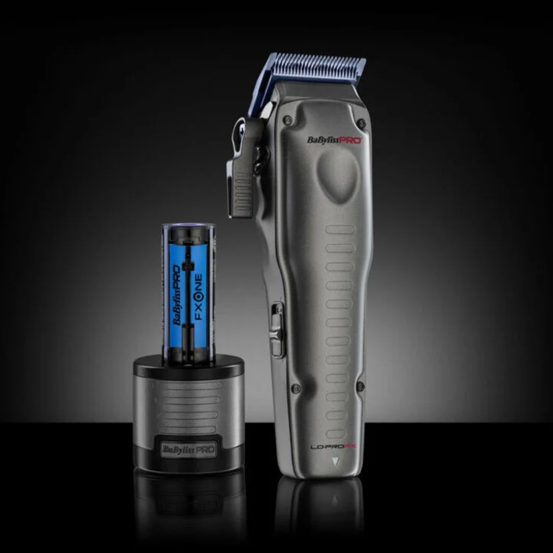 BaBylissPRO FXONE Lo-Pro Grey Clipper: Precision Fade, Removable Battery, Professional Performance