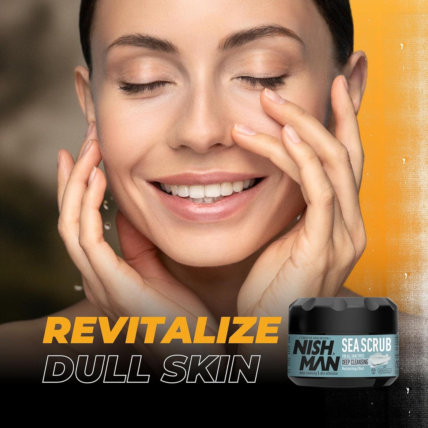 Nish Man Apricot Sea Scrub: Revitalize, Hydrate, Smooth Skin (300ml)