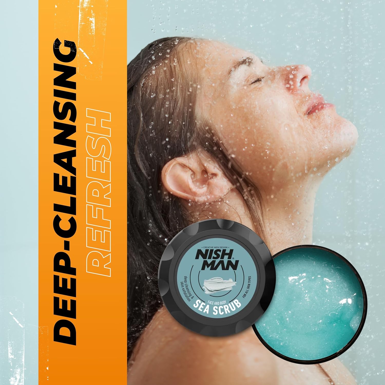 Nish Man Apricot Sea Scrub: Revitalize, Hydrate, Smooth Skin (300ml)