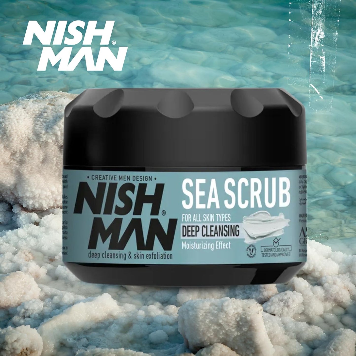 Nish Man Apricot Sea Scrub: Revitalize, Hydrate, Smooth Skin (300ml)