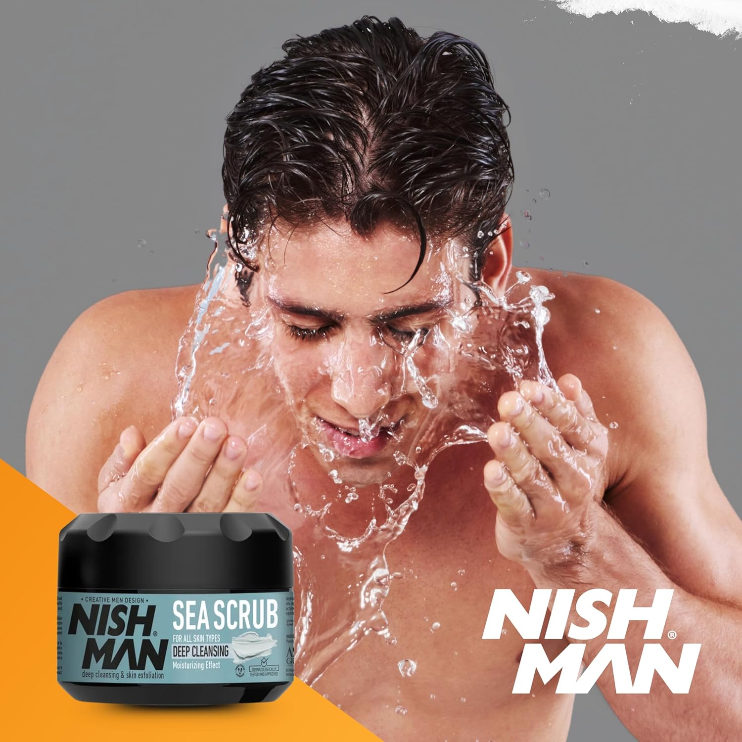 Nish Man Apricot Sea Scrub: Revitalize, Hydrate, Smooth Skin (300ml)