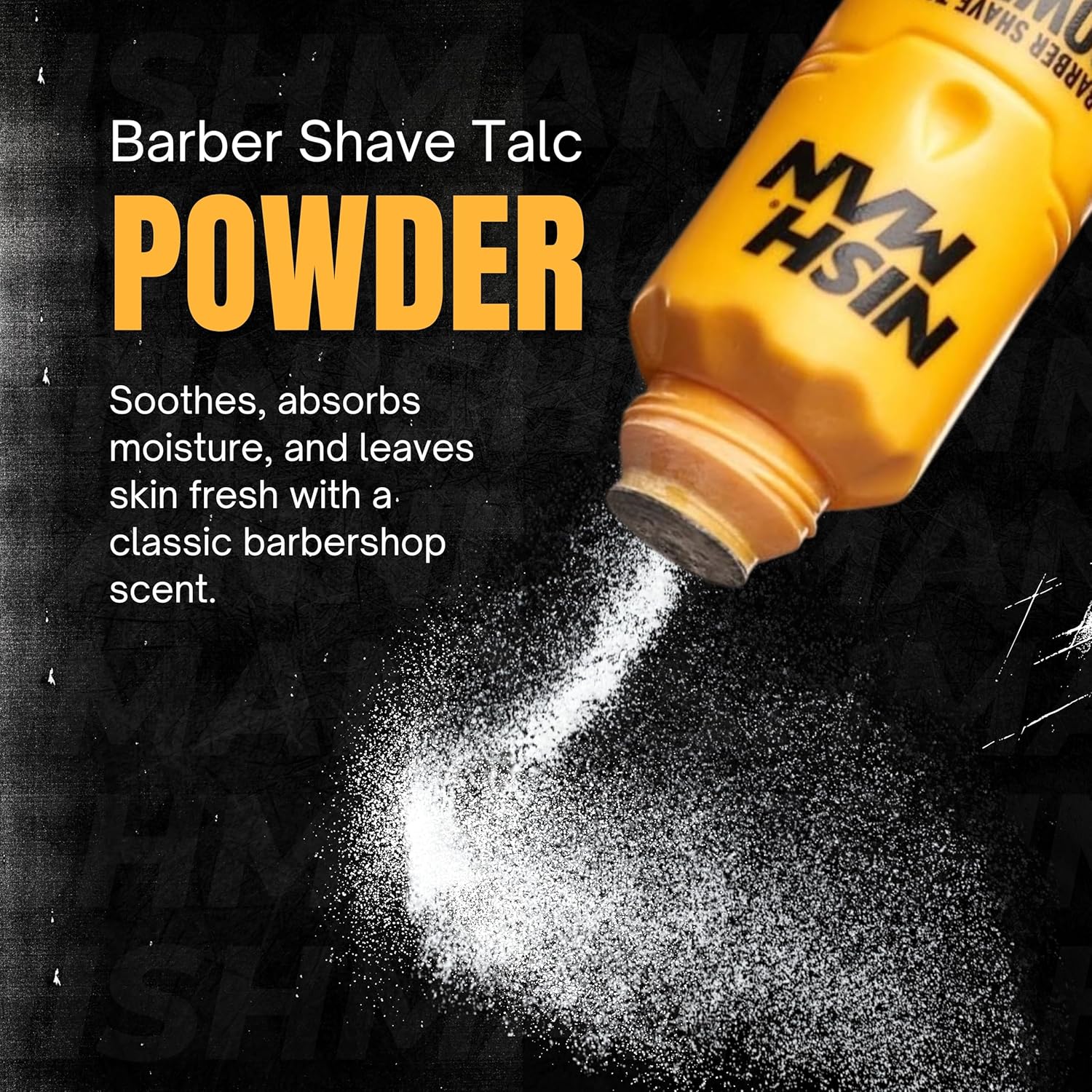 Nish Man Barber Shave Talc Powder 180g: Smooth, Fresh Skin Protection