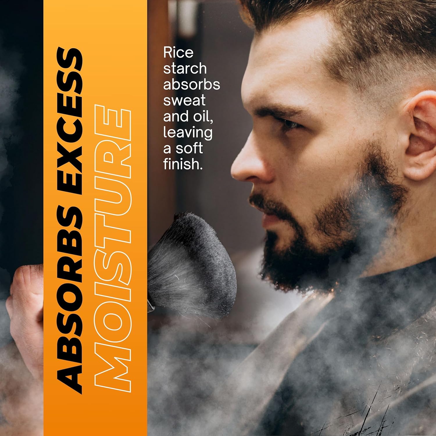 Nish Man Barber Shave Talc Powder 180g: Smooth, Fresh Skin Protection