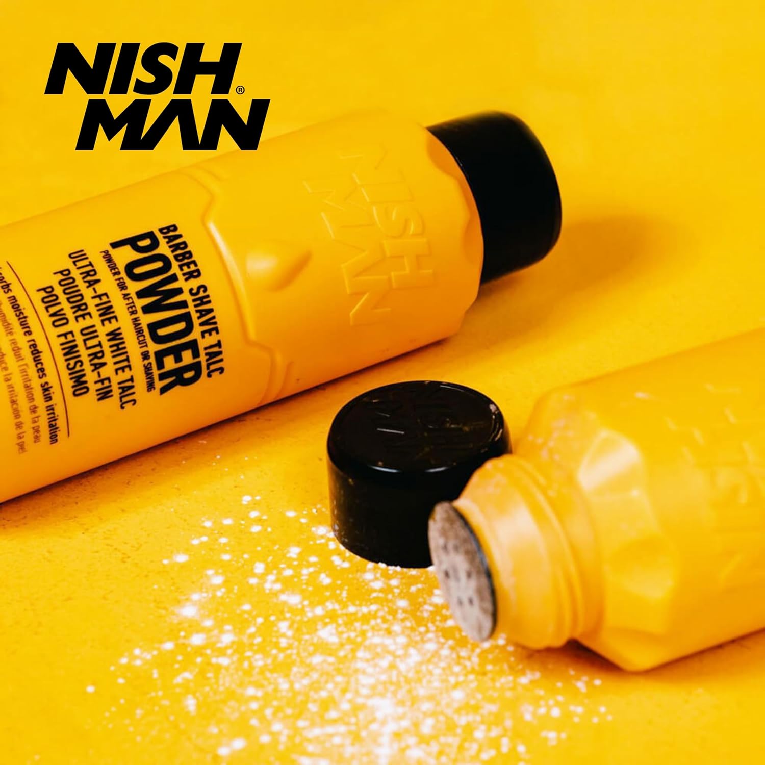 Nish Man Barber Shave Talc Powder 180g: Smooth, Fresh Skin Protection