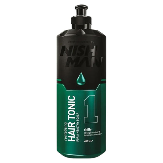 Nish Man Chilly Invigorating Hair Tonic: Revitalize Scalp, Strengthen Hair, 400ml