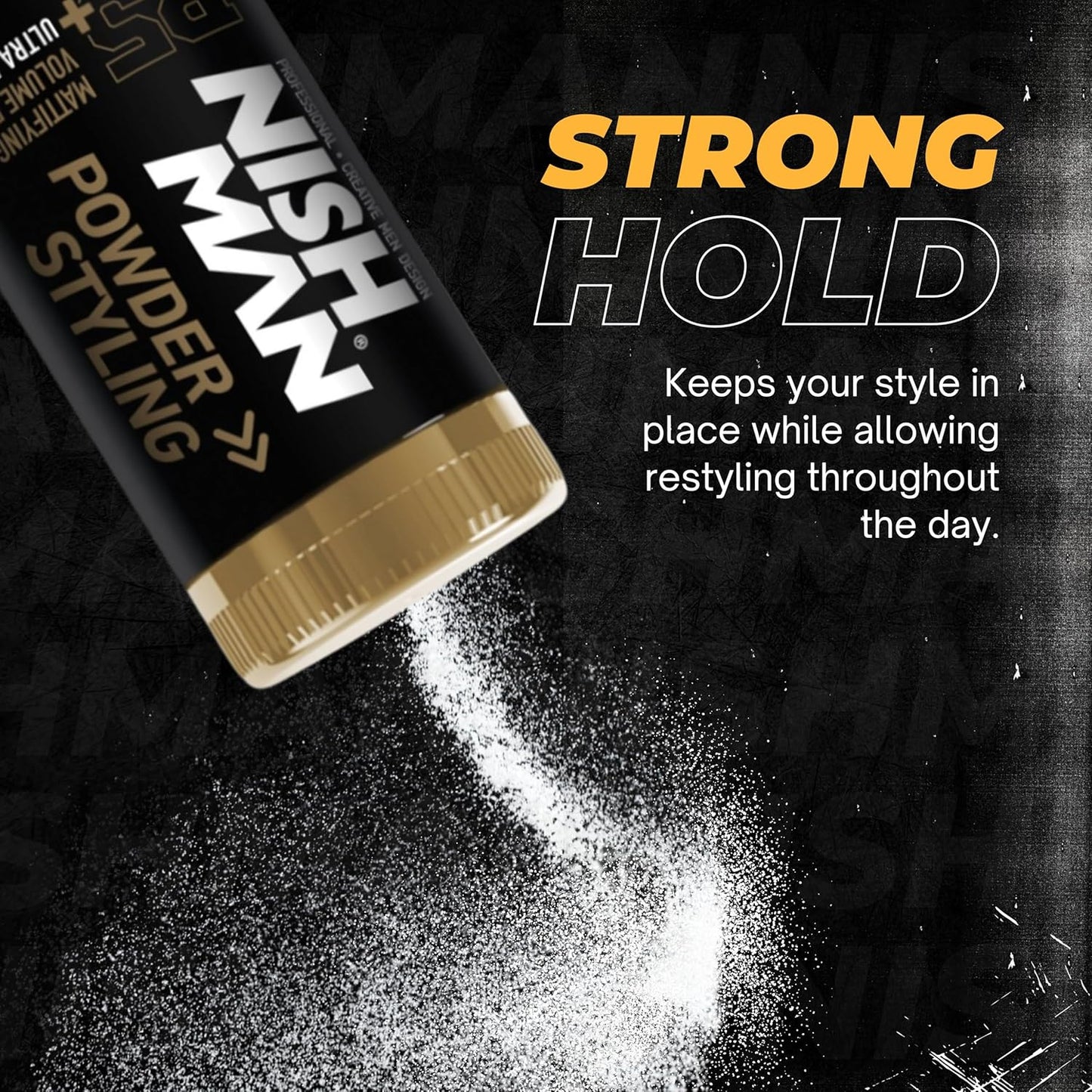Nish Man P5 Ultra Hold Hair Styling Powder for Volume & Matte Finish