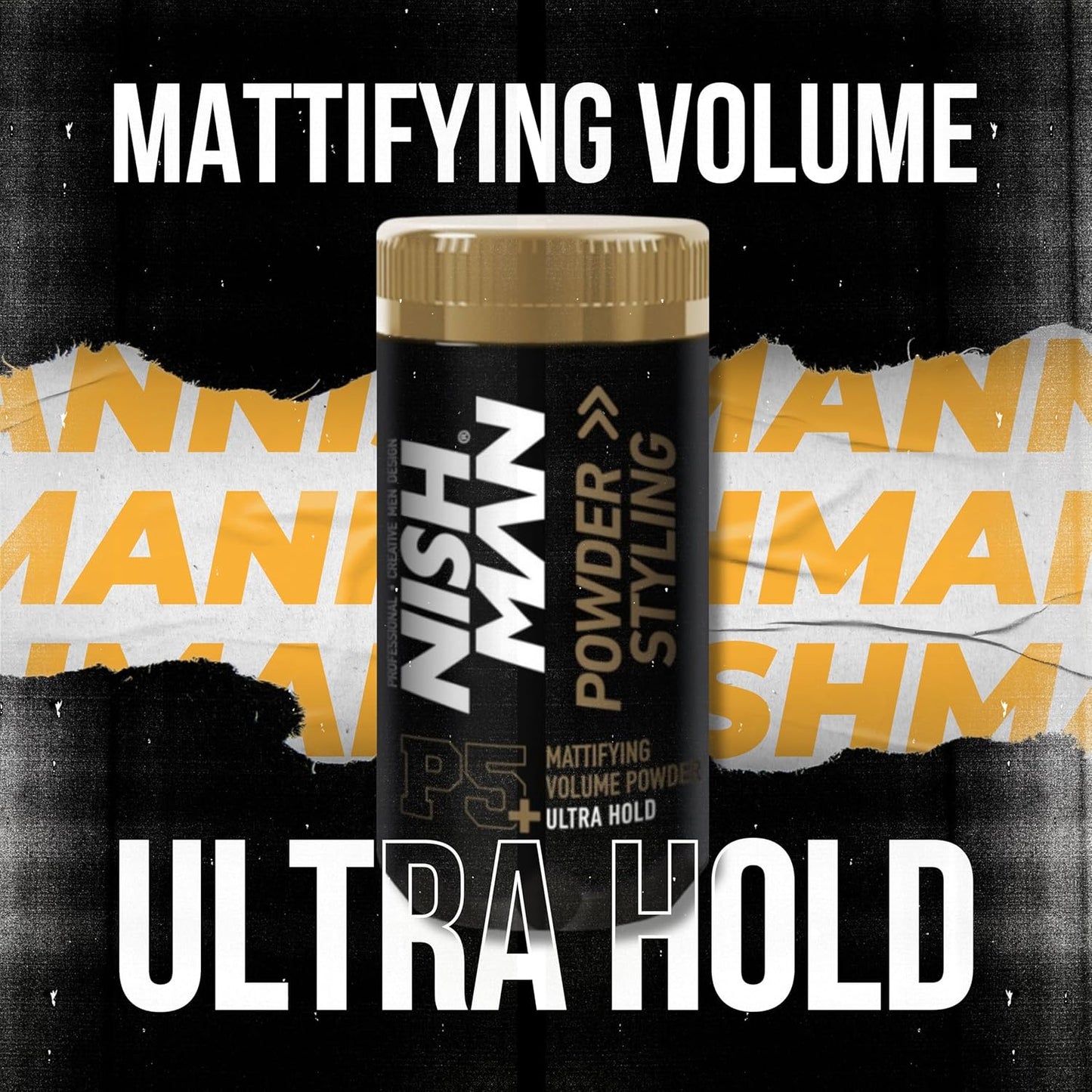 Nish Man P5 Ultra Hold Hair Styling Powder for Volume & Matte Finish