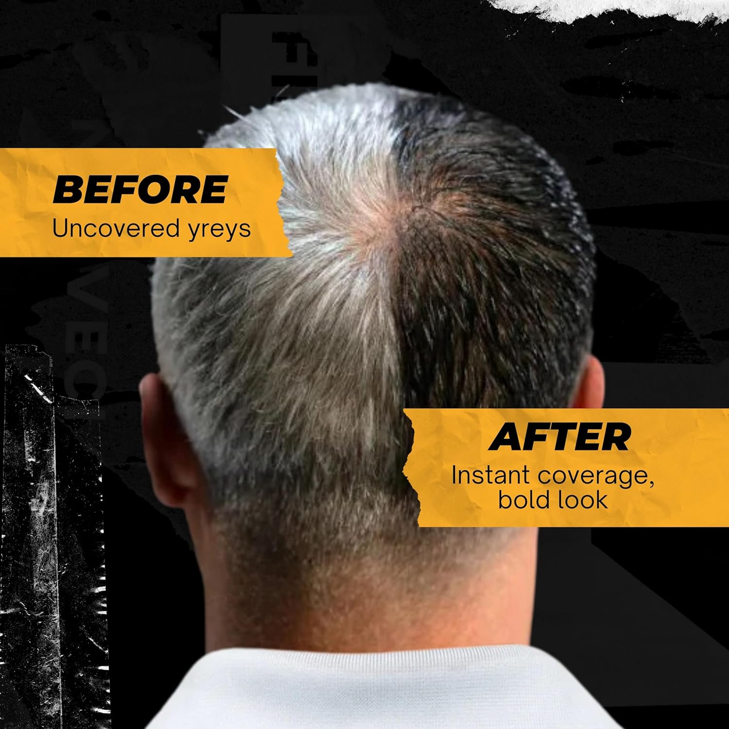 Nish Man Instant Black Hair Gel for Gray Coverage, Ultra Strong Hold Styling