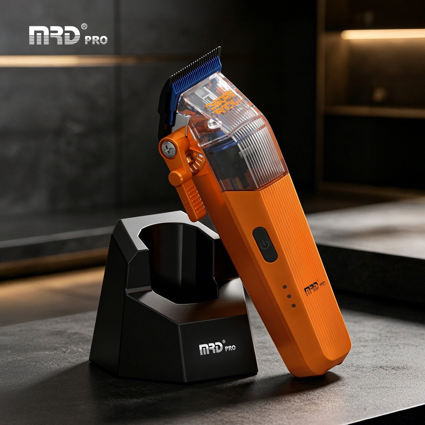 MRD Pro Cyborg 2026 Sladdlös Hårtrimmer, Full Metall, Orange
