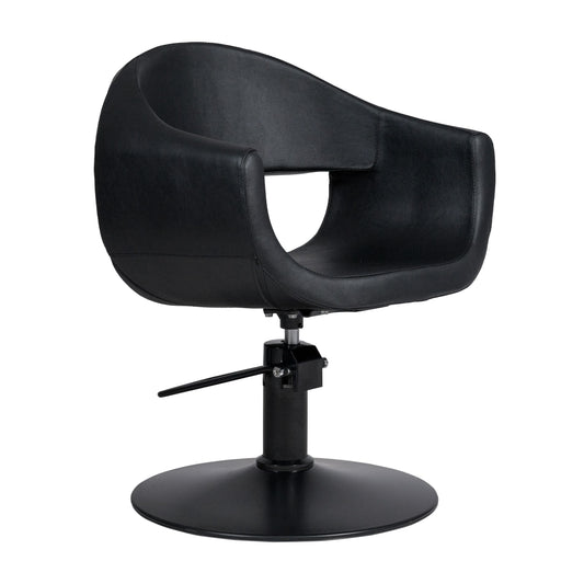 [RZYW005.A12] GLAM BELLA - BLACK.ROUND BASE.STYLING CHAIR