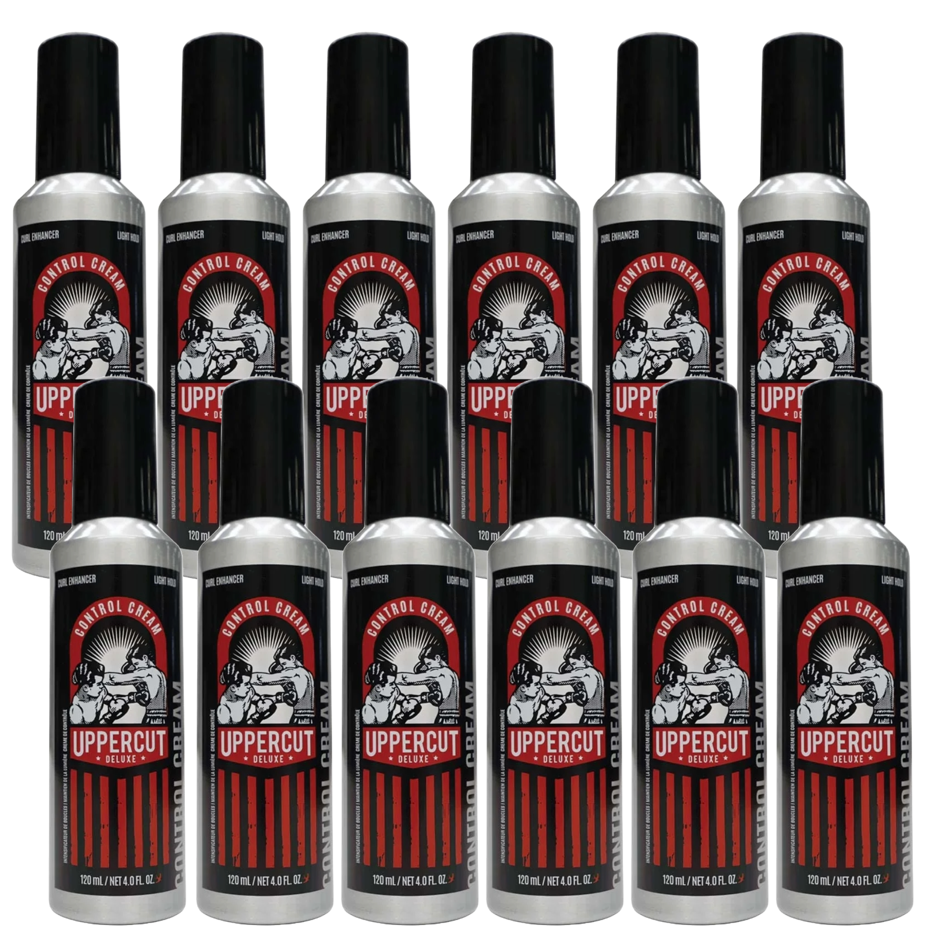 Uppercut Control Cream 120ml: 12-Pack Lightweight Curl Enhancer & Frizz Tamer