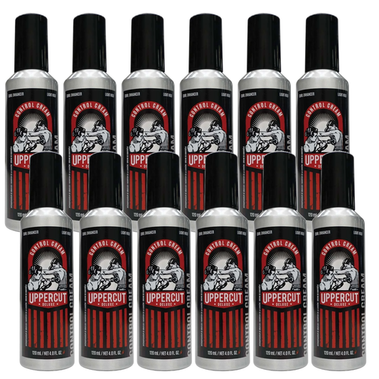 Uppercut Control Cream 120ml: 12-Pack Lightweight Curl Enhancer & Frizz Tamer